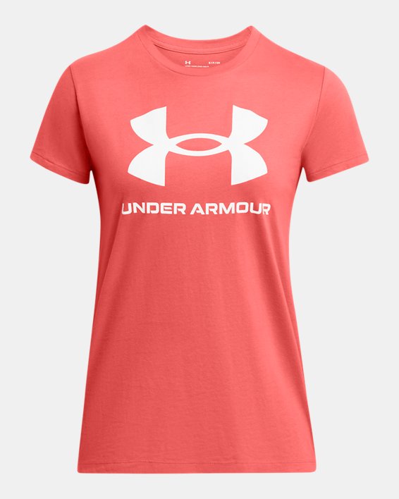 Camiseta de manga corta con estampado UA Sportstyle para mujer, Pink, pdpMainDesktop image number 2